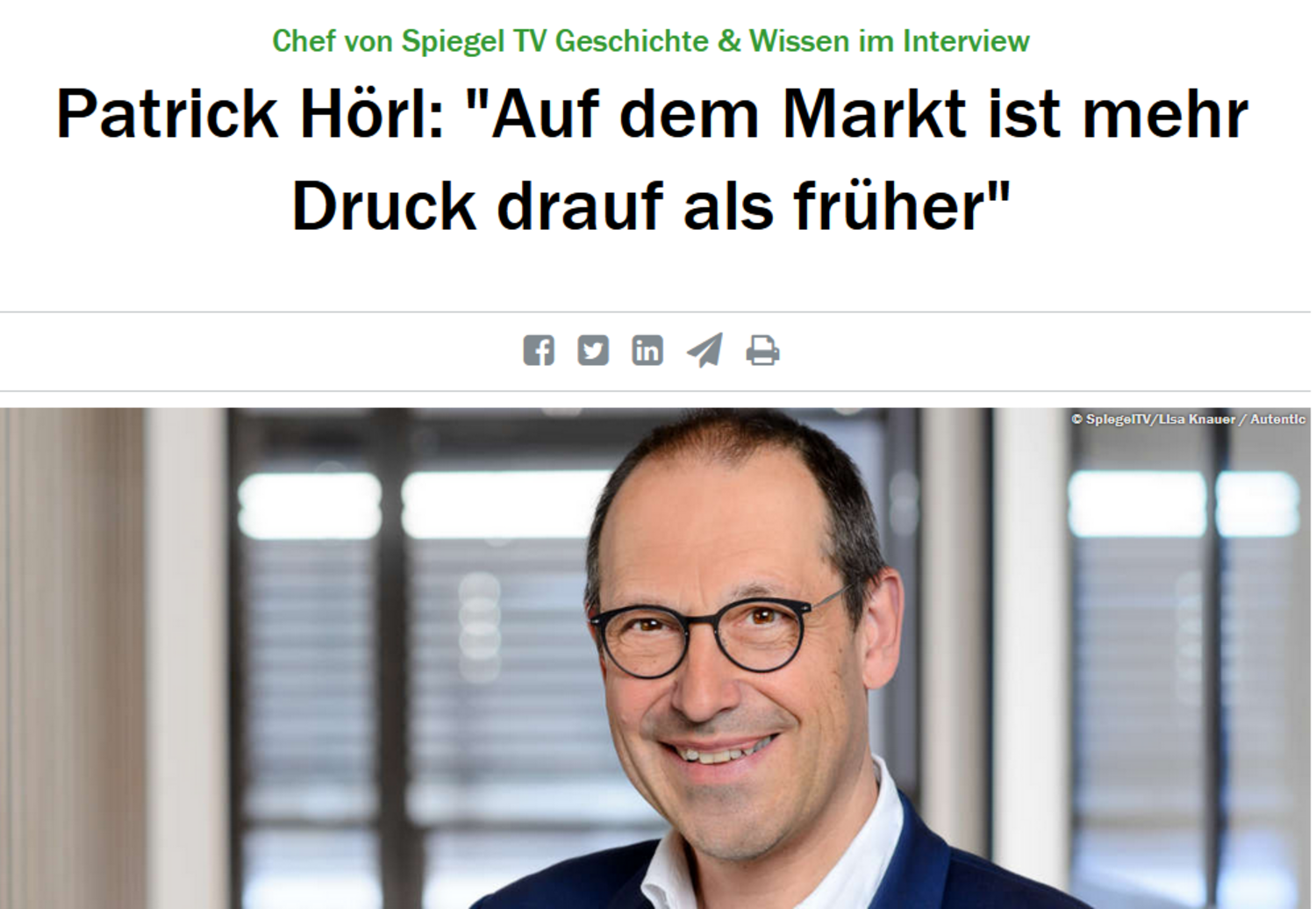 Managing Director Patrick Hörl im Interview mit DWDL